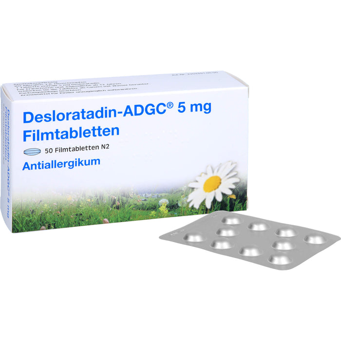 DESLORATADIN ADGC 5 mg Filmtabletten, 50 pc Tablettes