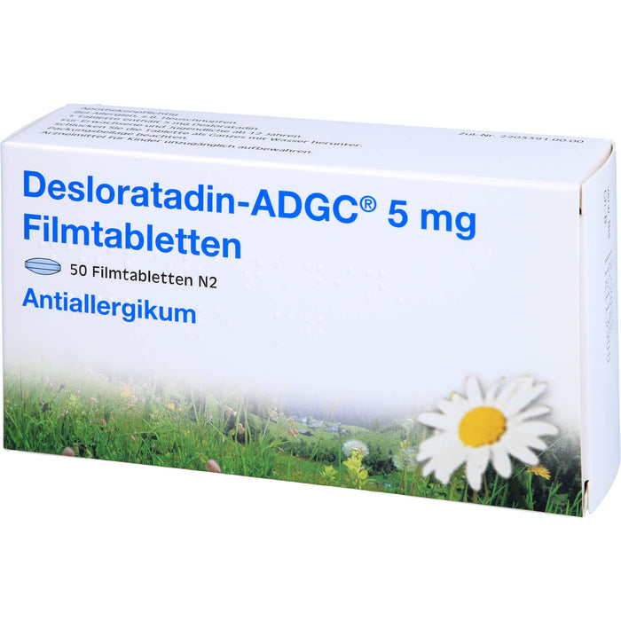 DESLORATADIN ADGC 5 mg Filmtabletten, 50 pc Tablettes