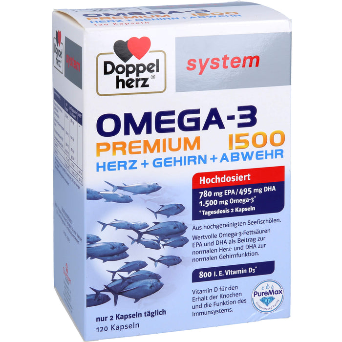 Doppelherz Omega-3 Premium 1500 system, 120 St KAP