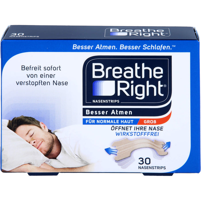 Besser Atmen Breathe Right Nasenpflaster beige gro, 30 St. Pflaster