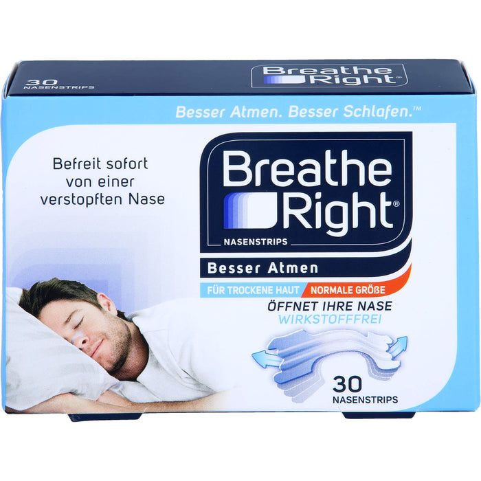 Besser Atmen Breathe Right Nasenpflaster transparent normal, 30 pcs. Patch