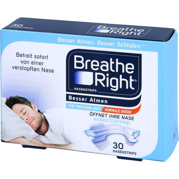 Besser Atmen Breathe Right Nasenpflaster transparent normal, 30 pc Pansement