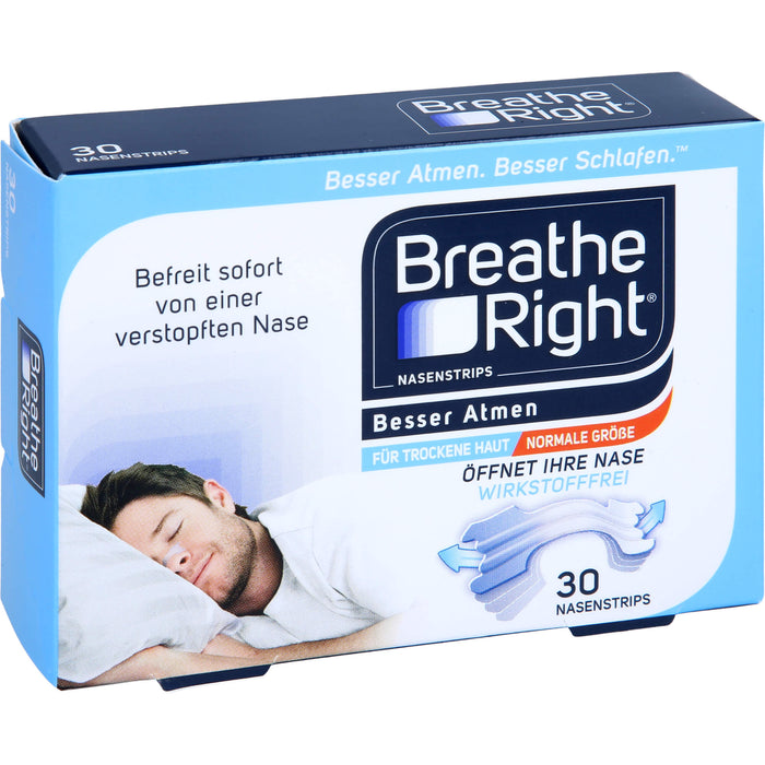 Besser Atmen Breathe Right Nasenpflaster transparent normal, 30 pcs. Patch