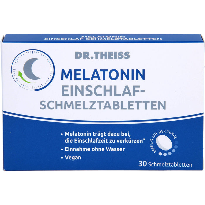 Dr. Theiss Melatonin Einschlaf-Schmelztabletten, 30 pc Tablettes