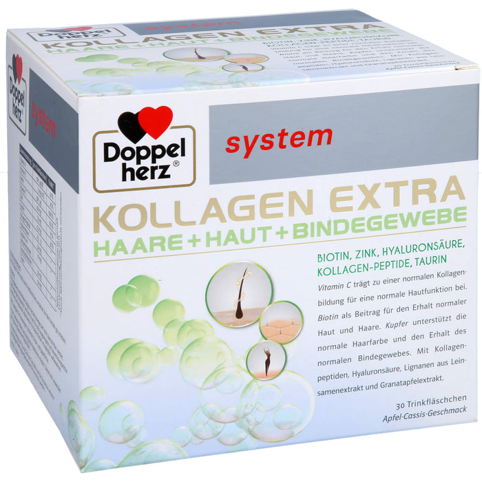 Doppelherz Kollagen Extra system Haare, Haut und Bindegewebe Lösung, 30 St. Trinkfläschchen