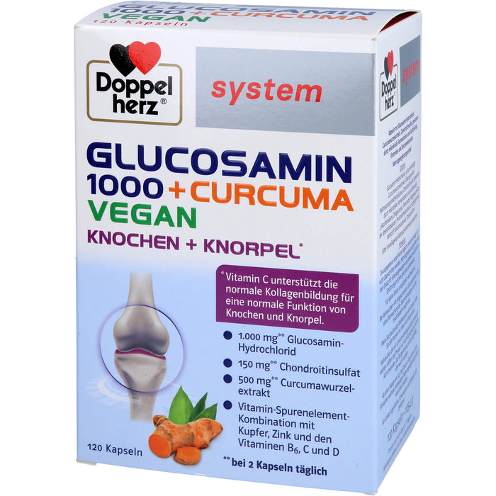 Doppelherz Glucosamin 1000 + Curcuma Vegan system, 120 St KAP