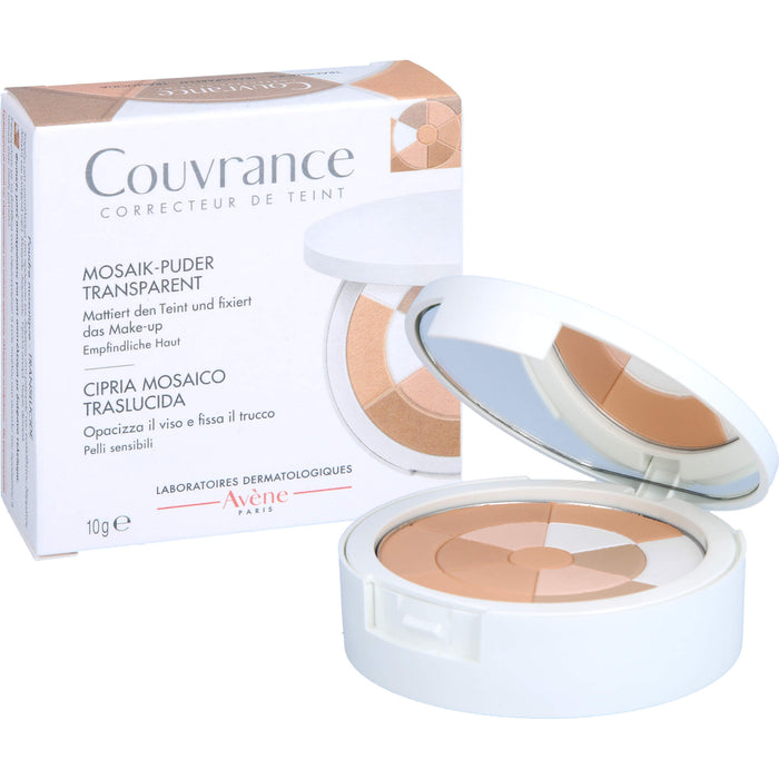 Avène Couvrance Mosaik-Puder transparent mattiert den Teint und fixiert das Make-up, 10 g Poudre