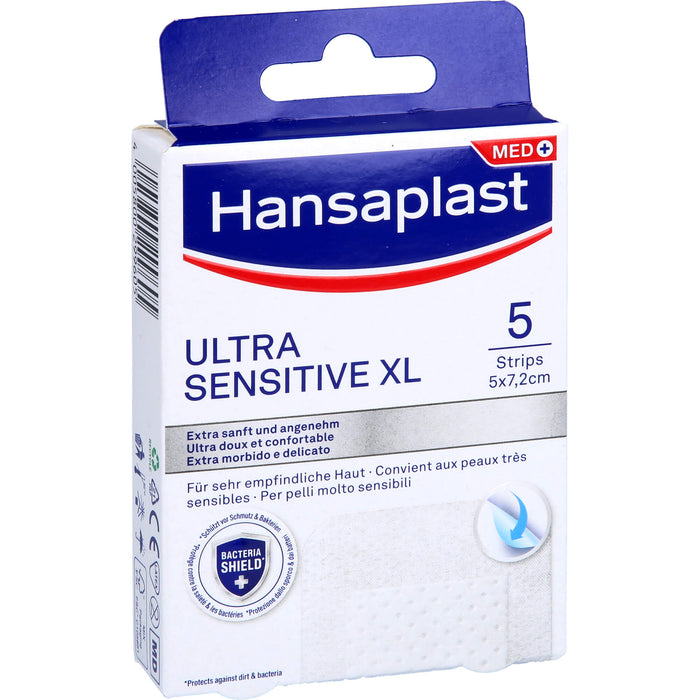 Hansaplast Wundverband Ultra Sensitive 5x7,2cm XL, 5 St PFL