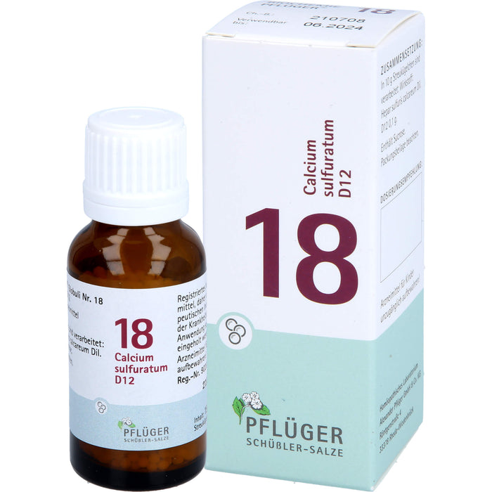 Biochemie Nr.18 Calcium sulfuratum D12 Pflüger Globuli, 15 g GLO