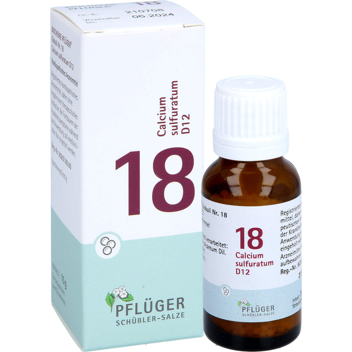 Biochemie Nr.18 Calcium sulfuratum D12 Pflüger Globuli, 15 g GLO