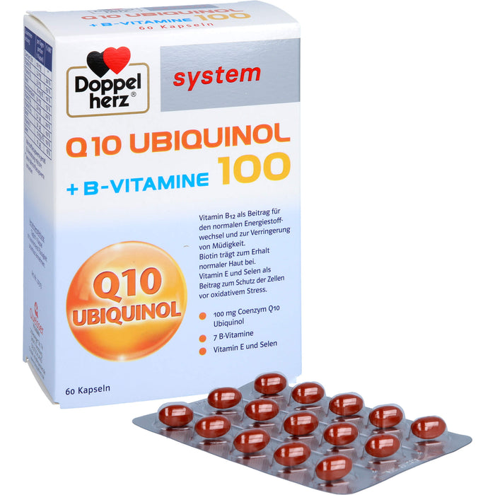 Doppelherz Q10 Ubiquinol + B-Vitamine 100 system Kapseln, 60 pcs. Capsules