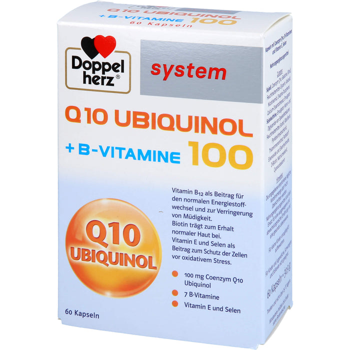 Doppelherz Q10 Ubiquinol + B-Vitamine 100 system Kapseln, 60 pcs. Capsules