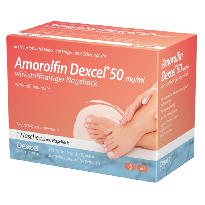 Amorolfin Dexcel 50 mg/ml bei Nagelpilzinfektionen, 2.5 ml Wirkstoffhaltiger Nagellack