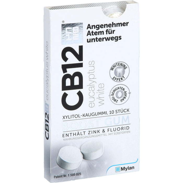 CB12 Boost Kaugummi Eucalyptus White, 10 St KGU