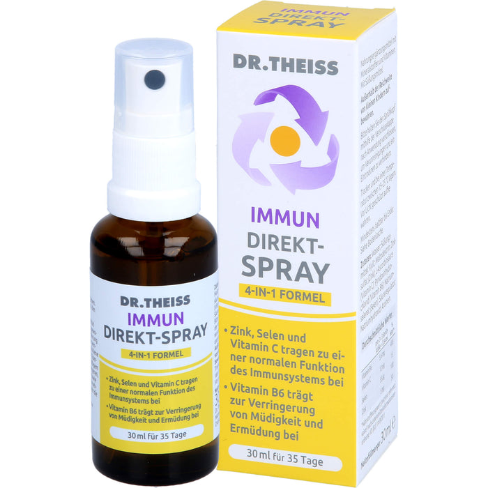 Dr.Theiss Immun Direkt-Spray für eine normale Funktion des Immunsystems und zur Verringerung von Müdigkeit, 30 ml Lösung