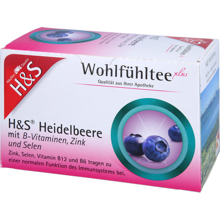 H&S Heidelbeere mit B-Vitaminen Zink und Selen, 20X2.5 g FBE