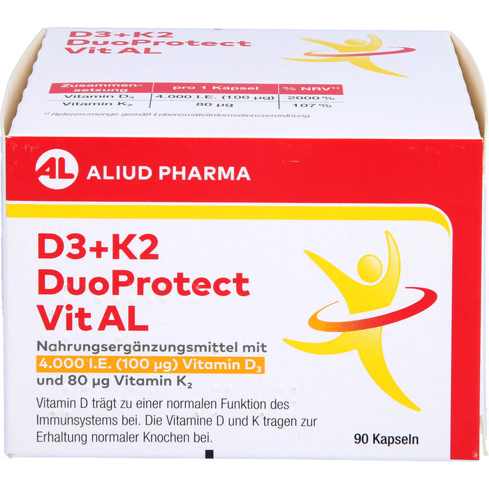 D3+K2 DuoProtect Vit AL 4000 I.E./80 ug Kapseln, 90 St KAP