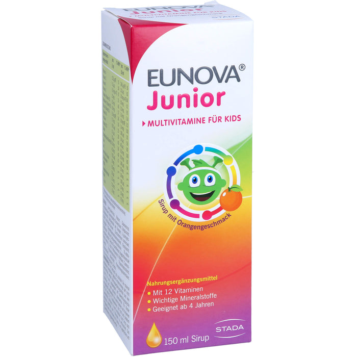 Eunova Junior Sirup Multivitamine für Kids, 150 ml Lösung