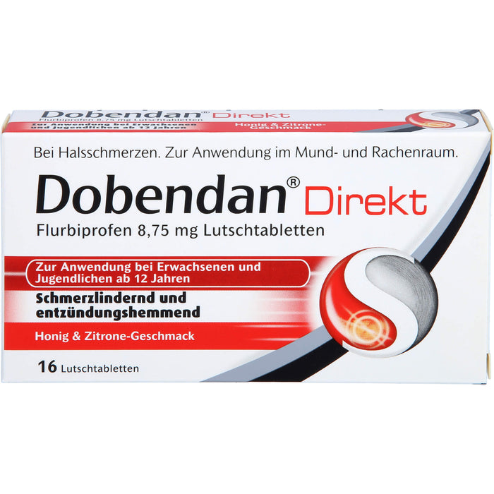 Dobendan Direkt Lutschtabletten schmerzlindernd und entzündungshemmend, 16 pcs. Tablets