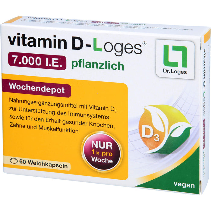 Vitamin D-Loges 7.000 I.E. pflanzliche Weichkapseln, 60 pc Capsules