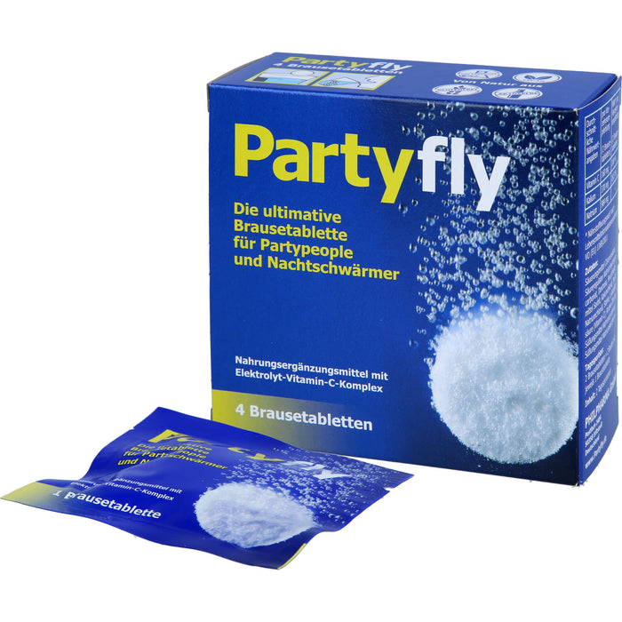 Partyfly Brausetabletten für Partypeople und Nachtschwärmer, 4 St. Brausetabletten