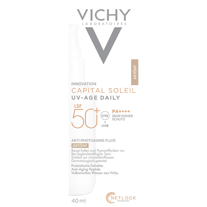 VICHY Capital Soleil UV-Age daily LSF 50+ leichte Sonnencreme mit Tönung, 40 ml Crème