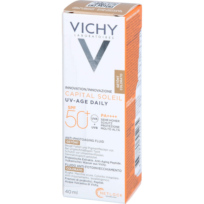 VICHY Capital Soleil UV-Age daily LSF 50+ leichte Sonnencreme mit Tönung, 40 ml Cream