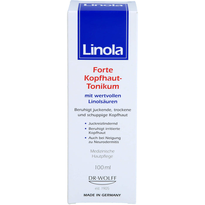 Linola Forte Kopfhaut-Tonikum beruhigt juckende, trockene und schuppige Kopfhaut, 100 ml Lösung