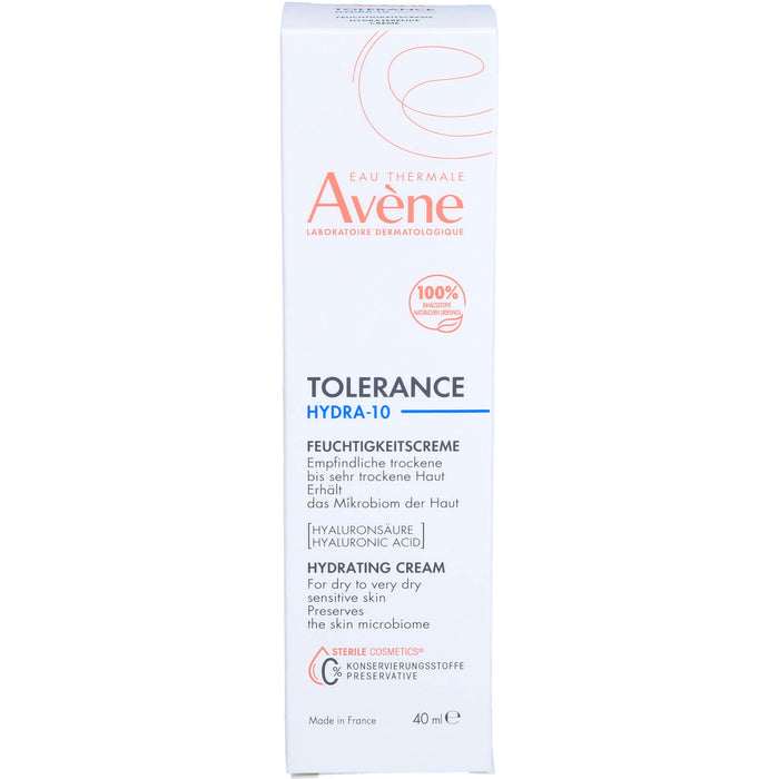 Avène Tolerance Hydra-10 Feuchtigkeitscreme für empfindliche, trockene bis sehr trockene Haut, 40 ml Cream