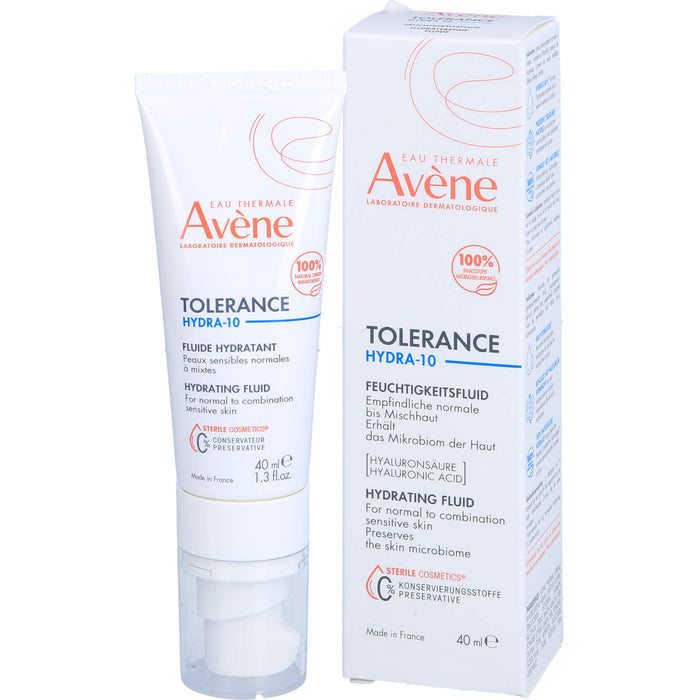 Avène Tolerance Hydra-10 Feuchtigkeitsfluid für empfindliche, normale Mischhaut, 40 ml Crème