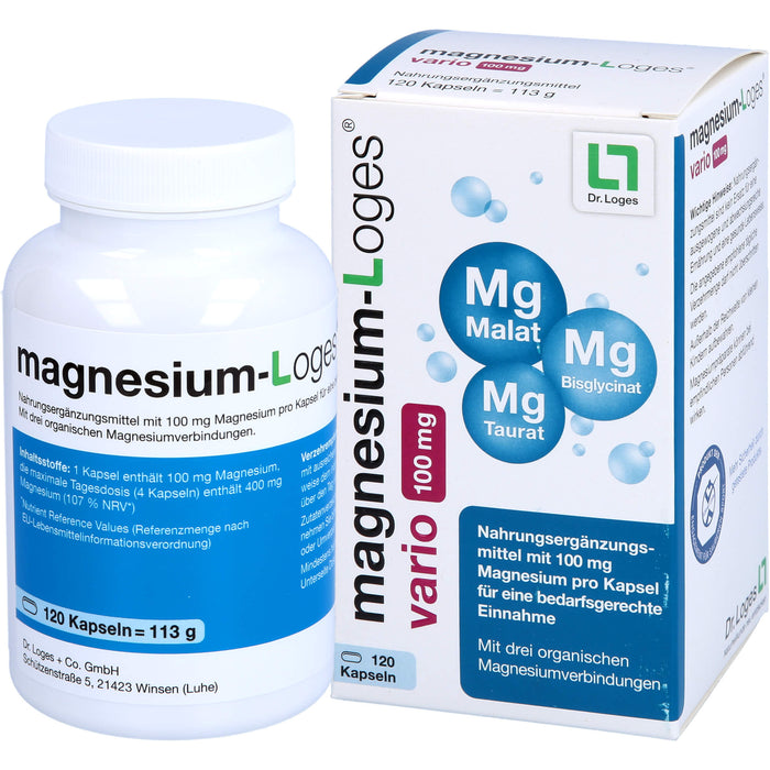 Magnesium-Loges vario 100 mg Kapseln, 120 pc Capsules