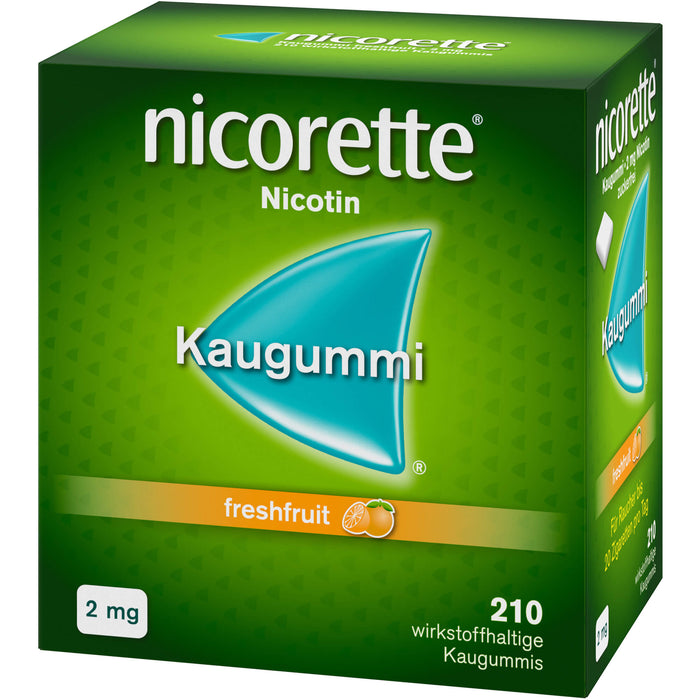 Nicorette Kaugummi 2 mg freshfruit, 210 St KGU