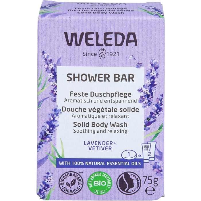 WELEDA Feste Duschpflege Lavender + Vetiver aromatisch und entspannend, 75 g pain de savon