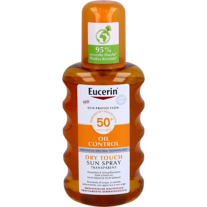 Eucerin Oil Control Sun Spray Transparent LSF 50+, 200 ml Huile