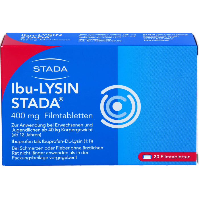 Ibu-lysin Stada 400mg Fta, 20 St FTA