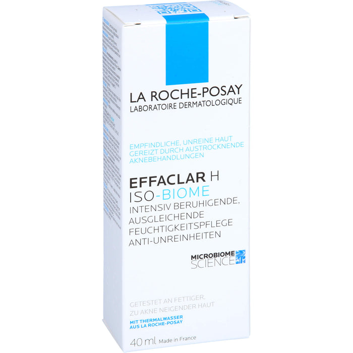 LA ROCHE-POSAY Effaclar H ISO-BIOME intensiv beruhigende Feuchtigkeitspflege gegen Unreinheiten, 40 ml Cream