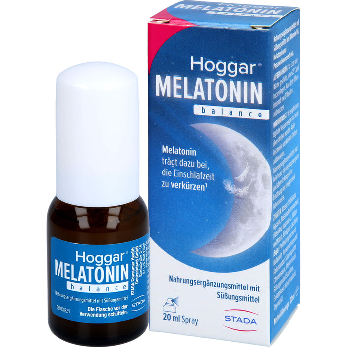 Hoggar Melatonin balance Einschlafspray trägt dazu bei die Einschlafzeit zu reduzieren, 20 ml Solution