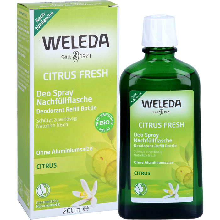 WELEDA Citrus Fresh Deo Spray Nachfüllflasche, 200 ml SPR