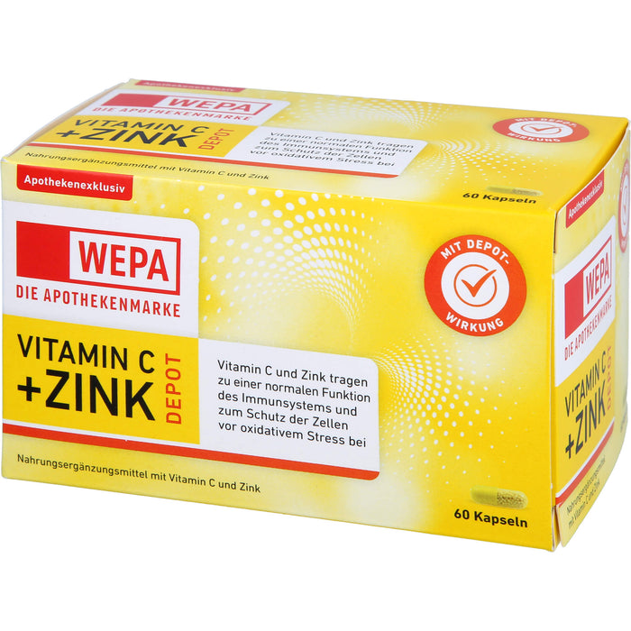 WEPA Vitamin C + Zink Depot Kapseln, 60 St. Kapseln