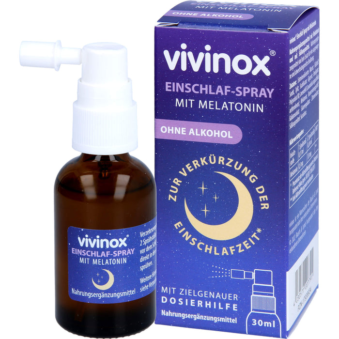 vivinox Einschlaf-Spray mit Melatonin zur Verkürzung der Einschlafzeit, 30 ml Solution