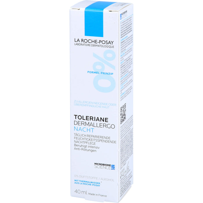 LA ROCHE-POSAY Toleriane Dermallergo Nacht täglich reparierende, feuchtigkeitsspendende Nachtpflege, 40 ml Crème