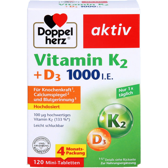 Doppelherz Vit K2+d3 1000, 120 St TAB