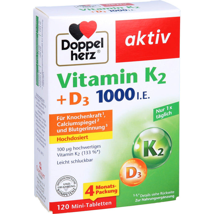 Doppelherz Vit K2+d3 1000, 120 St TAB