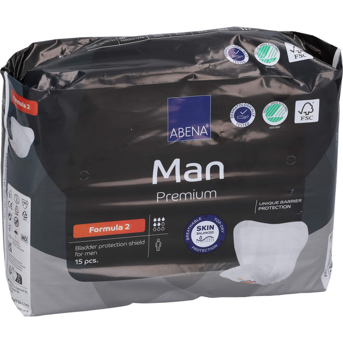 ABENA Man Premium Formula 2 Inkontinenzeinlagen, 15 St. Einlagen