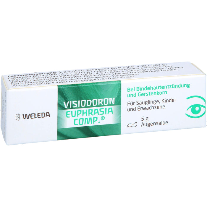 VISIODORON Euphrasia comp. Augensalbe bei Bindehautentzündung und Gerstenkorn, 5 g Ointment