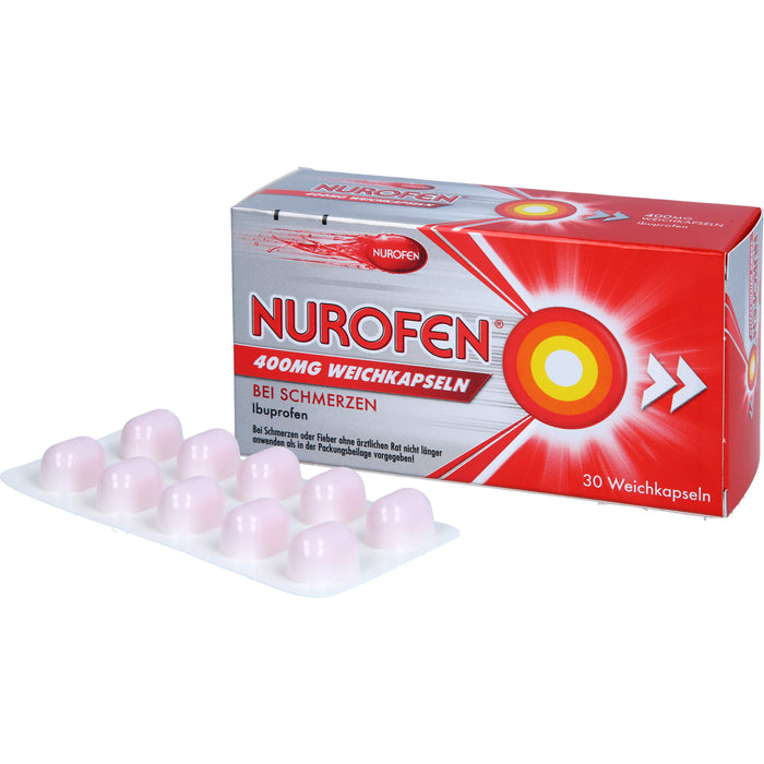 NUROFEN 400 mg Weichkapseln bei Schmerzen oder Fieber, 30 pc Capsules