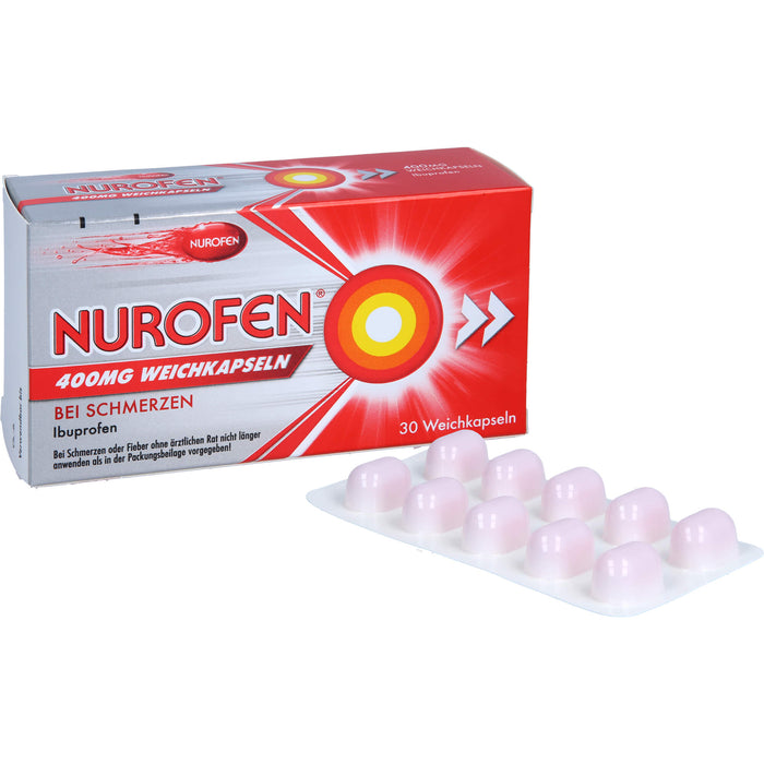 NUROFEN 400 mg Weichkapseln bei Schmerzen oder Fieber, 30 pc Capsules