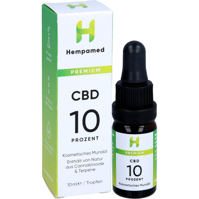 Hempamed CBD Premium Mundöl 10%, 10 ml TRO