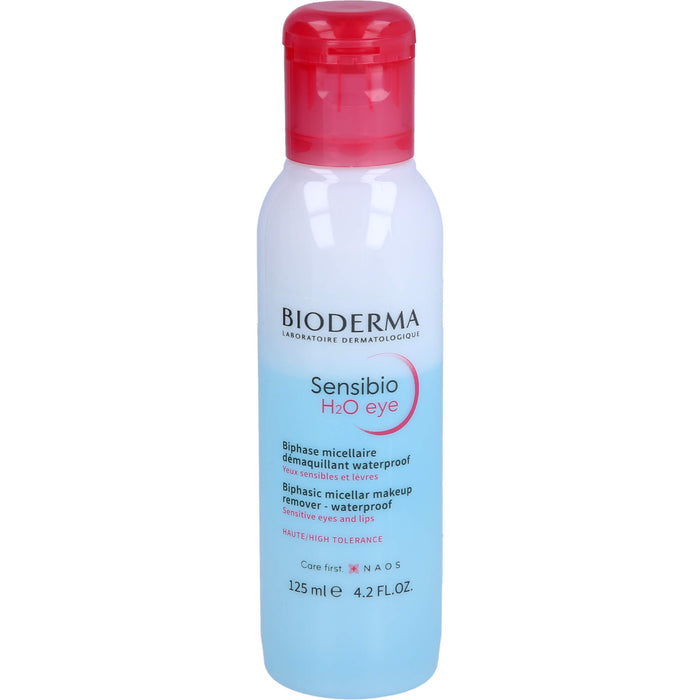 BIODERMA Sensibio H2O eye 2-Phasen Mizellen-Make-up-Entferner, 125 ml Solution