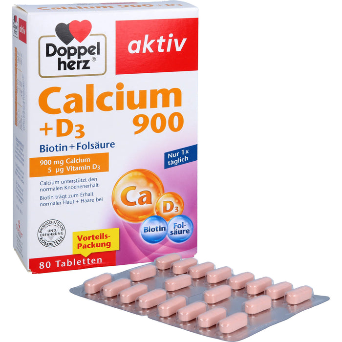 Doppelherz Calcium 900 + D3, 80 St TAB